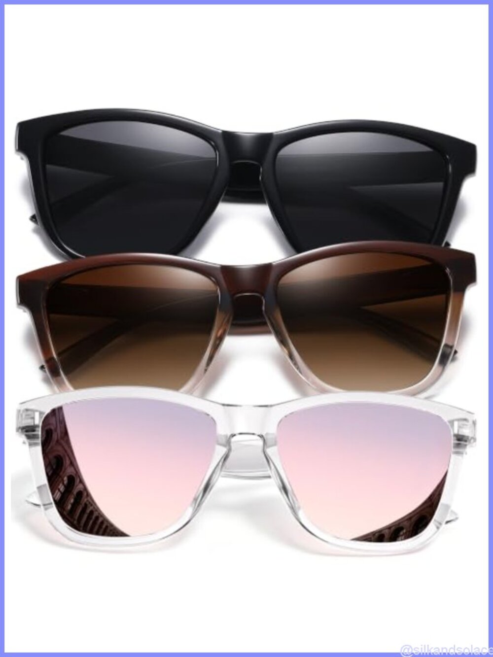 Polarized UV400 Sunglasses Retro Full Frame Lightweight Polycarbonate